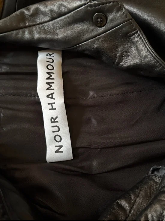 Nour Hammour Gotham Sleek Leather Coat - Picture 4 of 5